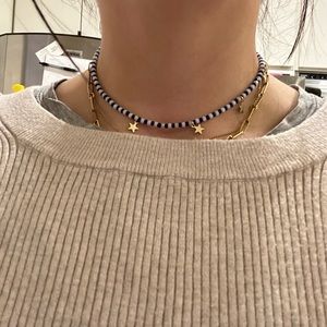 Beaded star choker